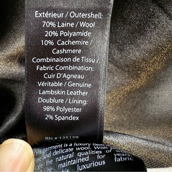 Mackage Dale Black Trench Coat with Leather Sleeves - Picture 12 of 16